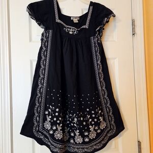 Rising Star Black and White Square Neck Sundress